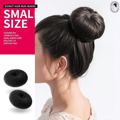 Teenitor Hair Styling Kit: 5 Bands, 20 Bobby Pins, 7 Chignons (2 Small, 2 Medium, 1 Large, 1 Extra-Large), Black
