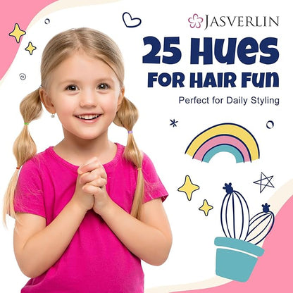 2000Pcs Colorful Rubber Bands, Mini Elastic Hair Ties Girls Women Hair Elastics Bands No Damage Rainbow Styling Accessories 25 Colors