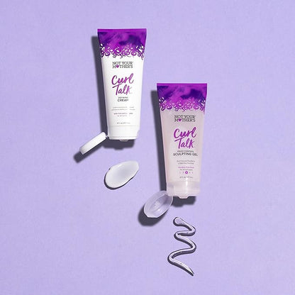 Not Your Mother's Curl Talk Frizz Control Sculpting Gel & Defining Cream (2-Pack) - 6 fl oz Each - Tames Hair Frizz & Maximizes Definition - For All Curly Hair Types
