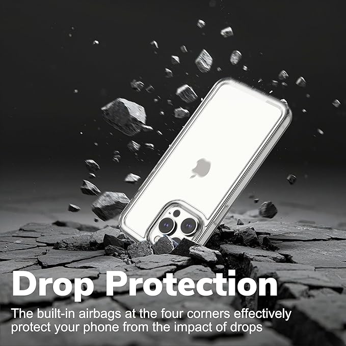 for iPhone 14 Pro Max Clear Bumper Frame No-Back Case, Slim Fit Ultra-Light Anti-Yellowing Transparent Protection Heat Dissipation Phone Cover Case 6.7"