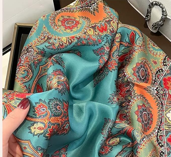 100% Pure Mulberry Silk Scarfs 26"x26" Square Scarf Women Neckerchief Headscarf hair scarf bandana Gift Packed