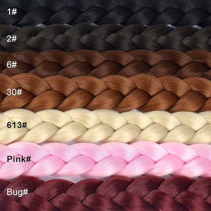 34inch Long Braided Ponytail Extension with Hair Tie Brown Straight Wrap Around Hair Braid Extensions for Women Synthetic High Temperature Fluffy Natural Soft Hair Piece for Women (6#)