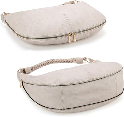 Montana West Large Hobo Bags for Women Slouchy Shoulder Purse Handbag with Zipper and Woven Handle