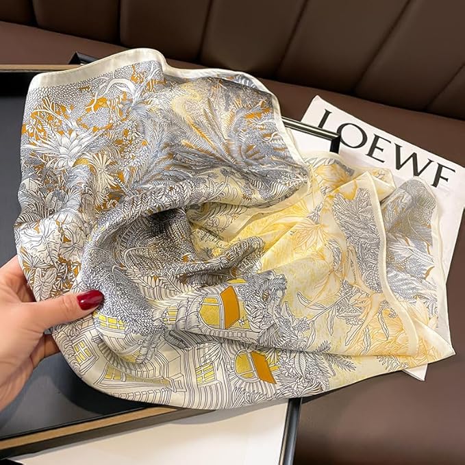 100% Pure Mulberry Silk Scarfs 26"x26" Square Scarf Women Neckerchief Headscarf hair scarf bandana Gift Packed