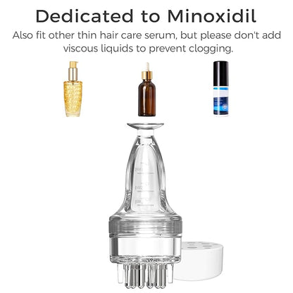 2 PCS Minoxidil Applicator, Quick Efficient Apply No Messy Hair Serum Applicator Small Minoxidil Applicator Tool, Hair Applicator Bottle Minoxidil Brush Scalp Applicator Comb Dedicated to Minoxidil