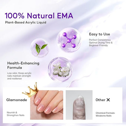 Nail Kit Acrylic Set: Professional Nail Kit with everything for Beginners Acrylic Powder Kit Nail Art Tool Women Salon