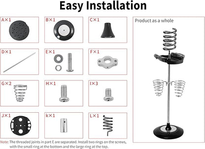 Hair Dryer Stand,Twisty Style Acrylic Top Holder,Hair Styling Appliances with Tray Two Spiral Holders and Heavy Base for Hair Dryer,Flat Iron,Curling Stick,Hair Straightener,Brush (crystal)