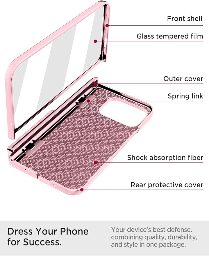 Miimall Thin Cases for Pixel Fold 9 Pro Case, [Kickstand & Hinge Protection][All-Inclusive Protection] Anti-Fingerprint Protective Case for Google Pixel 9 Pro Fold Cases, Pink