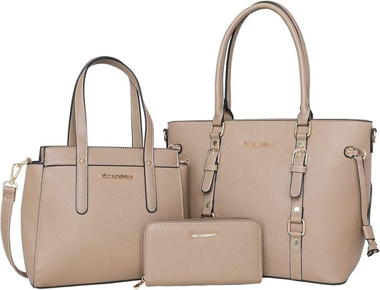 Montana West 3PCS Purses for Women Tote Bag and Wallet Set Shoulder Satchel Handbags