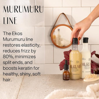 natura - Ekos Murumuru Restoring Conditioner - Anti-Damage - Hair Detangler & Moisturizer - Combat Dryness - Vegan Hair Care - Brazilian Beauty Secrets - Personal & Self Care - 10.1 fl oz (300ml)