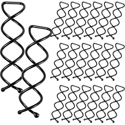 20PCS Spiral Hair Pins, Spin Pins Spiral Bobby Pins for Girls, Women and Kids, Non-Scratch Round Clip & Bun Twist, Stylish Bun Bobby Pins, Premium Spin Pins for Hair, Black