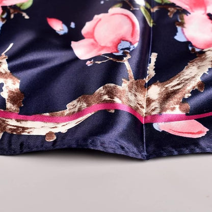 35 x 35 Women's Fashion Pattern Large Square Silk Like Hair Scarf Head Sleeping Wrap Satin Neck Bandana for Gift…