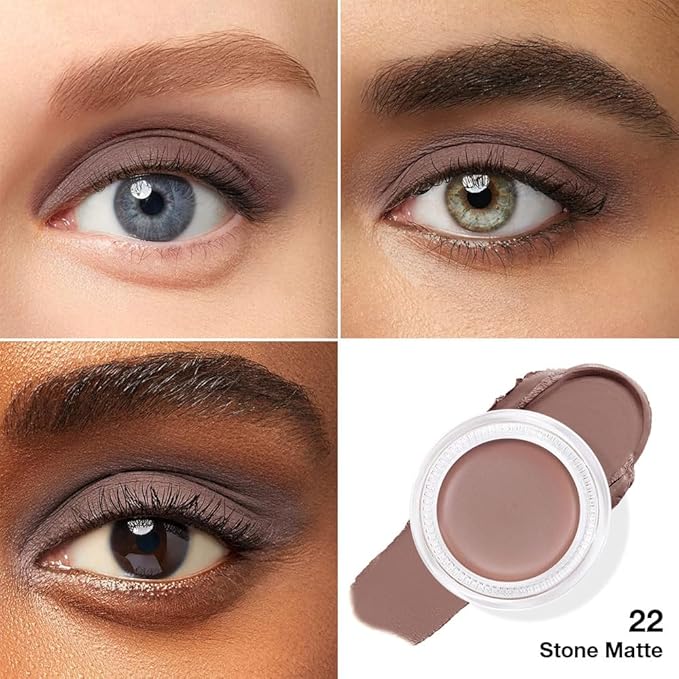 evpct Matte Stone Single Cream Eye Shadow Palette Pot Makeup for older Women, Highly Pigmented Monochrome Cream to Powder Eyeshadow Palette Matte Liquid eyeshadow, Natural Waterproof Blendable