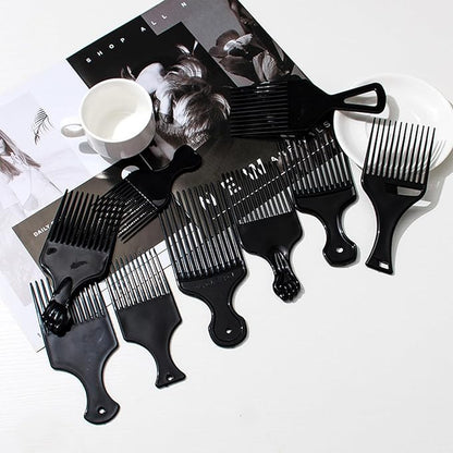 10pcs Salon-Style Hair Pick and Parting Comb，Smooth Wide Hair Pick Comb Afro Hair Comb ，Black Detangling Combs for Afro, Curly Hair Braiding and Styling，Barber Supplies, Hair Care Appliance（BLACK）