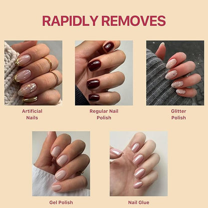 Nourishing Acetone Nail Polish Remover | Professional Quality | Rapidly Removes Natural, Natural, Gel, Acrylic, and Glitter Nails | 8 Fl oz