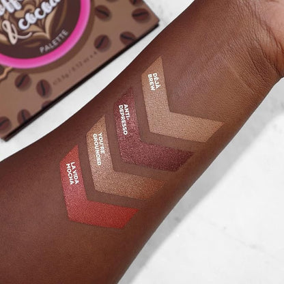 Beauty Bakerie Coffee & Cocoa Palette, Versatile Blush and Bronzer Powder Palette for Every Skin Tone, Creamy Satin Finish, 4 Sugary Shades, Highlight, Contour, Blush Kit for Women