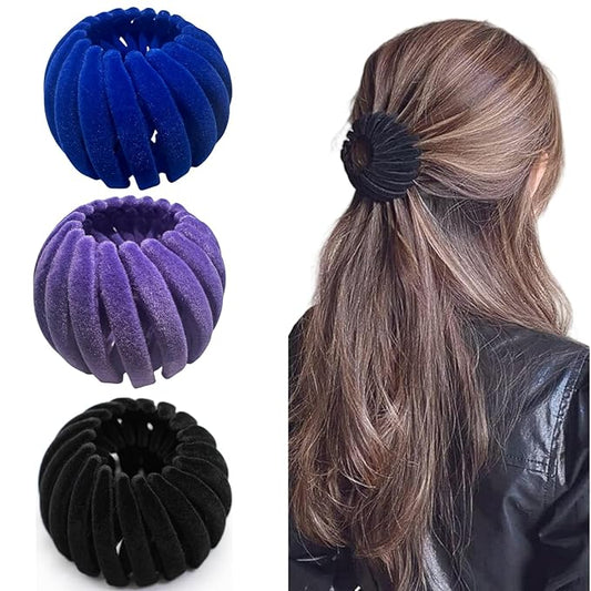 3PCS Women's Hair Accessories - Bird Nest Magic Hair Clip, Hair Bun Clip