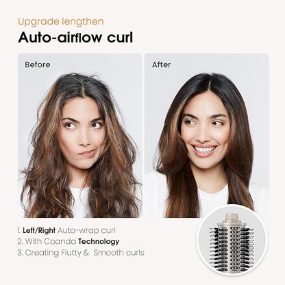 1400W Hair Dryer Brush - Round Hot-air Styler with High Speed for Blow Out and Hair Styling