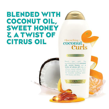 OGX Coconut Curls Shampoo, 25.4 fl oz (Pack of 2)
