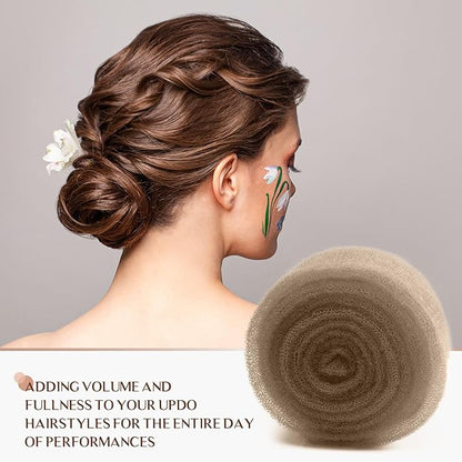 Hair Sponge for Updos,Volume Bumps Insert,Tan Brown Hair Filler&Padding for Updo