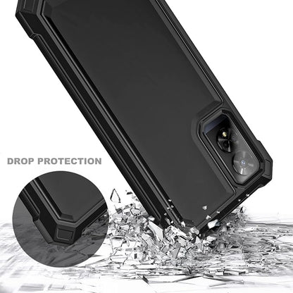 Designed for TCL 50 XE 5G Phone Case, 50 XE NXTPAPER 5G Case with Screen Protector, [Raised Corners Drop Protection] Full-Body Protective Shockproof Rugged Bumper Cover (Black)
