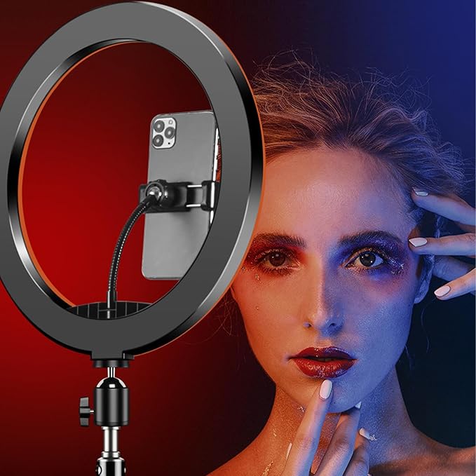 10" Replaceable Selfie Ring Light, Without Tripod, 32 Color Modes, Dimmable LED Ring Light for iPhone and Android, TikTok, Live Stream, YouTube, Makeup
