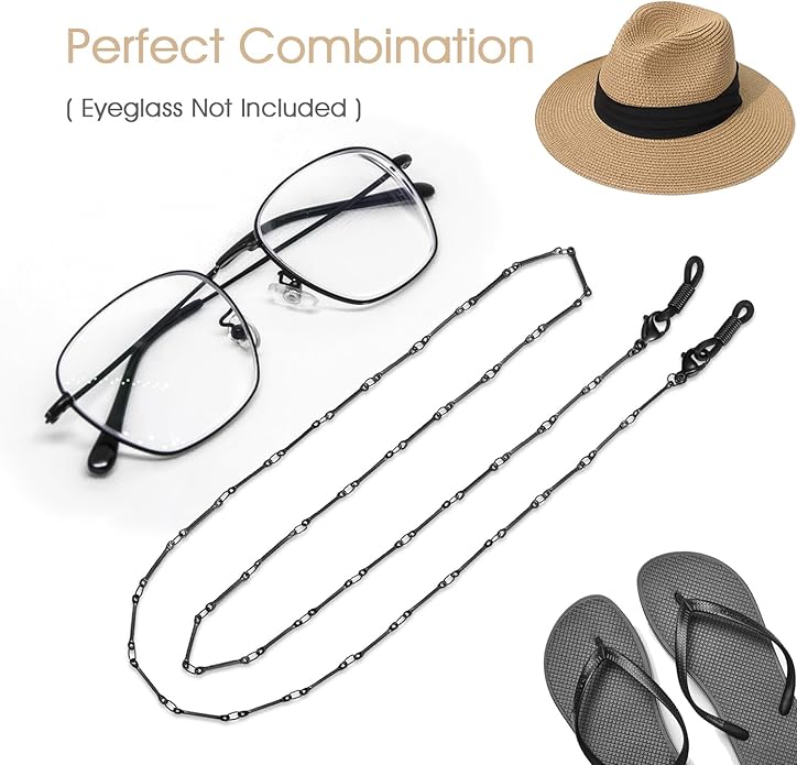 SAM & LORI Stylish Eyeglass Chain for Women-Silver/Gold/Rosegold/Black