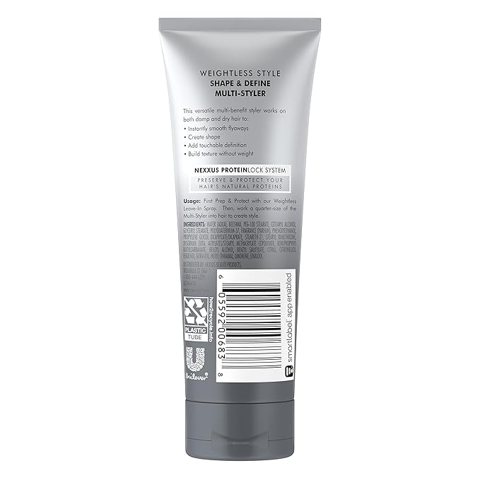 Nexxus Shape and Define Multi-Styler For a Light Hold Weightless Styling Cream Shape, Define and Texture Hair Styling Cream 3.4 oz