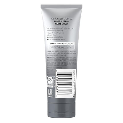 Nexxus Shape and Define Multi-Styler For a Light Hold Weightless Styling Cream Shape, Define and Texture Hair Styling Cream 3.4 oz