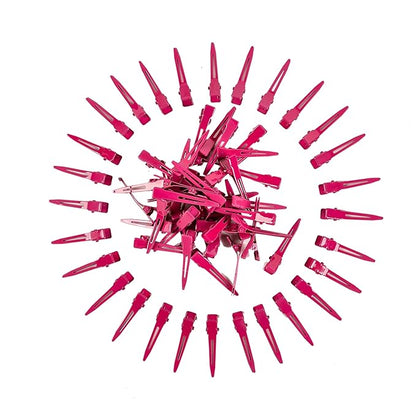 100 Packs roseo Alligator Curl Clips, bandenger 1.8 Inch Single Prong Clips Hair Accessories,for Girls and Women,Hair Styling,Hair Coloring, Random Color (roseo)