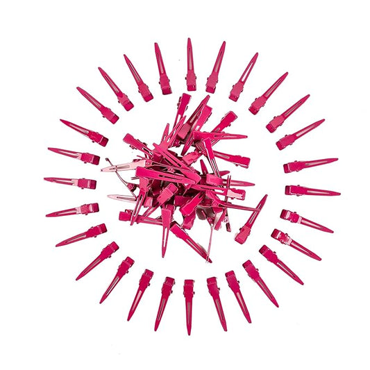 100 Packs roseo Alligator Curl Clips, bandenger 1.8 Inch Single Prong Clips Hair Accessories,for Girls and Women,Hair Styling,Hair Coloring, Random Color (roseo)