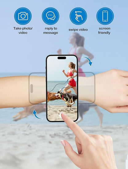 TOPGO Running Phone Holder for iPhone [360° Rotatable & Upgrade Anti-Drop] Magnetic Wrist Phone Holder, Armband Cell Phone Holder Compatible with magsafe iPhone 16 Pro Max and Android - Purple