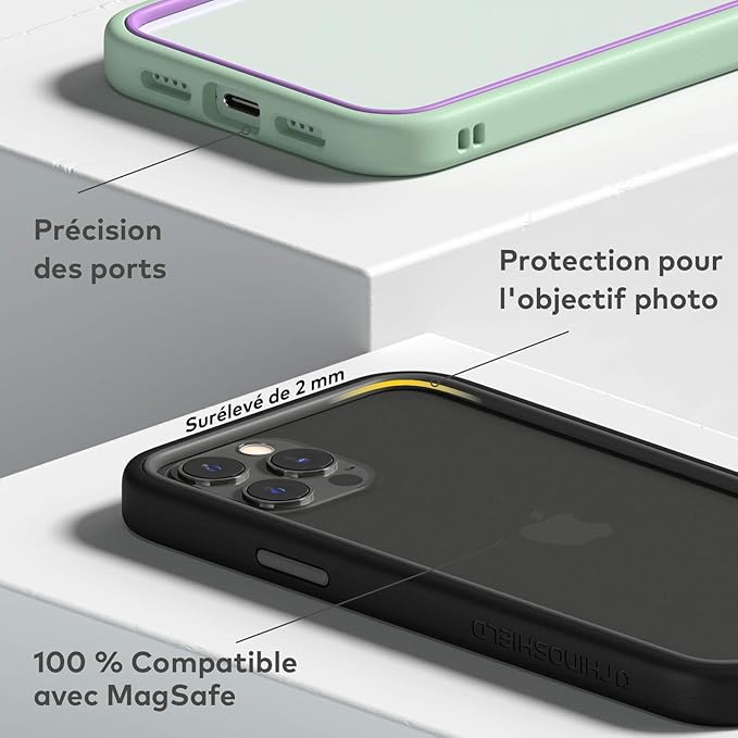 RhinoShield Bumper Case Compatible with [iPhone 12 Pro Max] | CrashGuard NX - Shock Absorbent Slim Design Protective Cover 3.5M / 11ft Drop Protection - Graphite