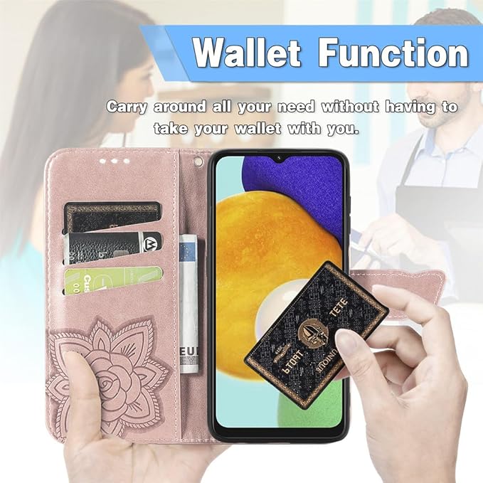 for Samsung Galaxy S25 Case Wallet PU Leather Credit Card Holder Full Body Cute Butterfly Design with Wrist Strap Soft TPU Bumper Full Body Protective Phone Case for Girls Women Black
