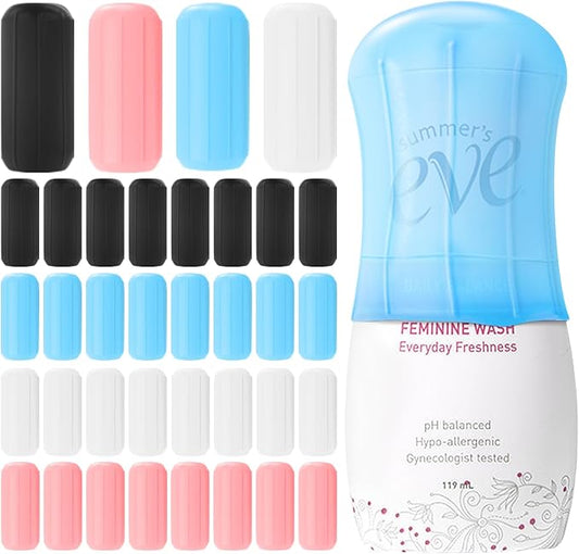 36 Pack Elastic Sleeves for Leak Proofing Travel,Silicone Leak Proof Sleeves for Travel Container in Luggage, Reusable Accessory for Cruise Ship Essentials for women Men