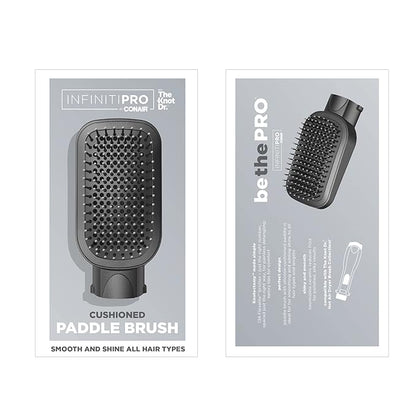 INFINITIPRO BY CONAIR The Cushioned Paddle Brush for Smooth and Shiny Hair - All Types, Compatible with Dryer Brushes
