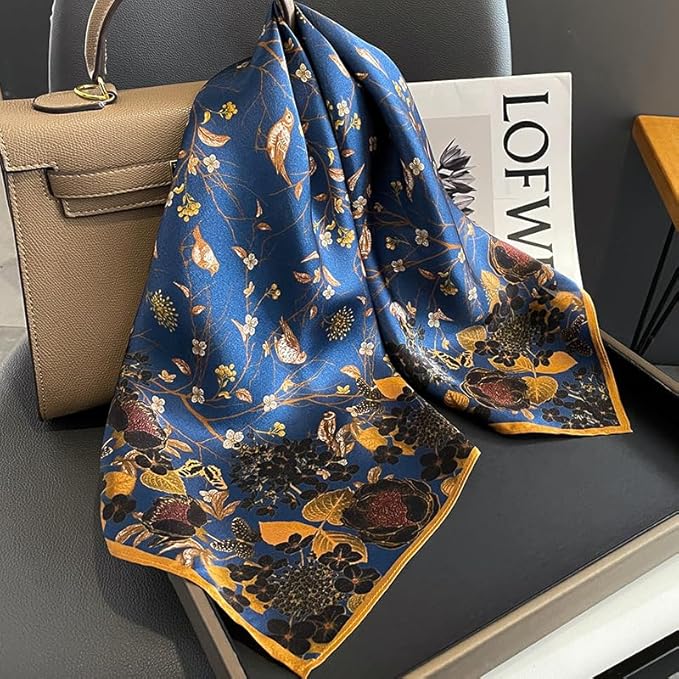 100% Pure Mulberry Silk Scarfs 26"x26" Square Scarf Women Neckerchief Headscarf hair scarf bandana Gift Packed