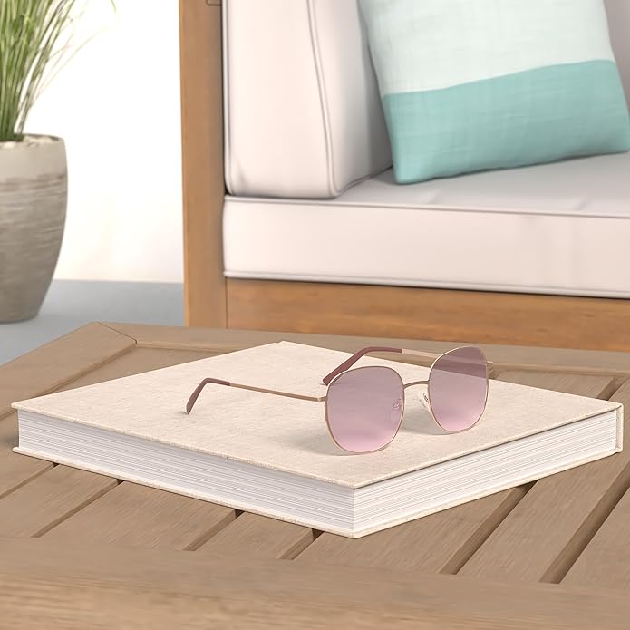 SOJOS Classic Trendy Square Sunglasses for Women Men Cute Big Frame Gold Shades SJ1137