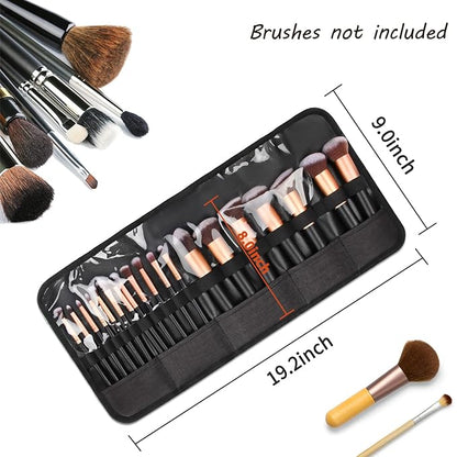 OCHEAL Makeup Brush Holder,Makeup Brush Organizer,Travel Makeup Brushes Bag Cosmetic Bags Pouch for Women Cosmetic Brushes Makeup Artist -Brushes Not included