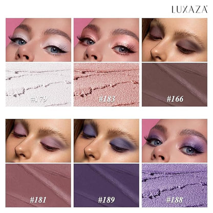 Neutral Eyeshadow Stick Makeup Set, Pink and Purple Metallic Shimmer Matte Cream Eye Shadow Eyeliner Brightener Pencil Crayon - PURPLE MARTINI