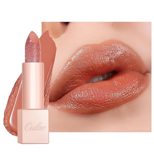 Oulac Infinity Moisture Shine Lipstick - High Shine Shimmery Finish, Super Creamy Texture, Medium to High Coverage - Gluten Free, PG11 La Vita