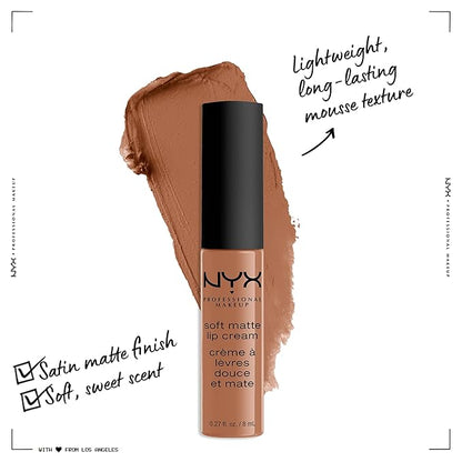 NYX PROFESSIONAL MAKEUP Soft Matte Lip Cream, Lightweight Liquid Lipstick - London (Mid-Tone Beige)