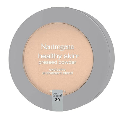 Neutrogena Healthy Skin Pressed Makeup Powder Compact with Antioxidants & Pro Vitamin B5, Evens Tone, Minimizes Shine & Conditions, Light to Medium 30.34 oz (Pack of 2)