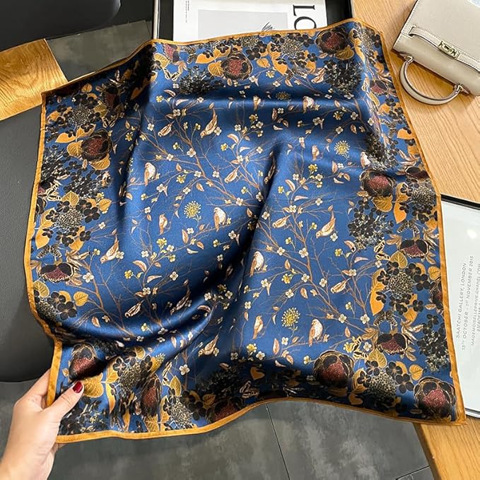 100% Pure Mulberry Silk Scarfs 26"x26" Square Scarf Women Neckerchief Headscarf hair scarf bandana Gift Packed