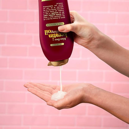 OGX Frizz-Free + Keratin Smoothing Oil Shampoo, 25.4 fl oz