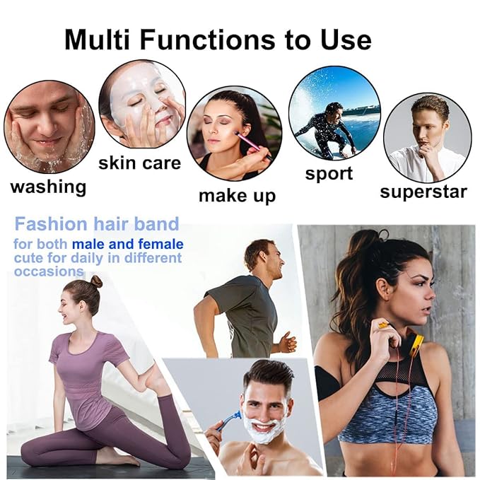 3pcs Hair Bands for Men Metal Fashion Headbands for Women Unisex Black Hair Bands Spring Non-Slip Headbands for Sports and Daily Wear