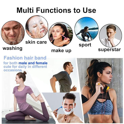 3pcs Hair Bands for Men Metal Fashion Headbands for Women Unisex Black Hair Bands Spring Non-Slip Headbands for Sports and Daily Wear