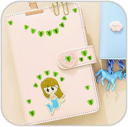 264Pcs Heart Face Gems Love Gems, Self-Adhesive Face Jewels Rhinestones 5/7/10 mm DIY Face Gems Stick on, Valentine Makeup Gems Rave Accessories for Face Eyes Hair Makeup Body, Crafts (Green)