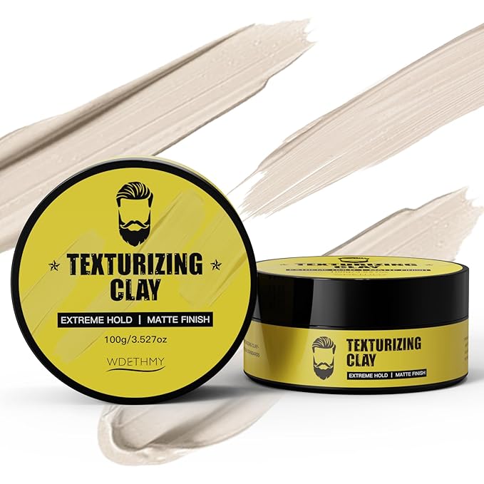 Hair Clay For Men, Extreme Hold & Matte Finish Molding Hair Styling Products, 24 Hours Hold and Easy Wash Hair Wax Paste, No-greasy Formula, Volumizing & Texturizing Men's Hair Clay Paste