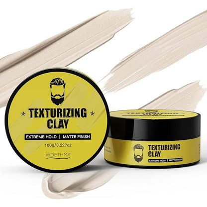 Hair Clay For Men, Extreme Hold & Matte Finish Molding Hair Styling Products, 24 Hours Hold and Easy Wash Hair Wax Paste, No-greasy Formula, Volumizing & Texturizing Men's Hair Clay Paste